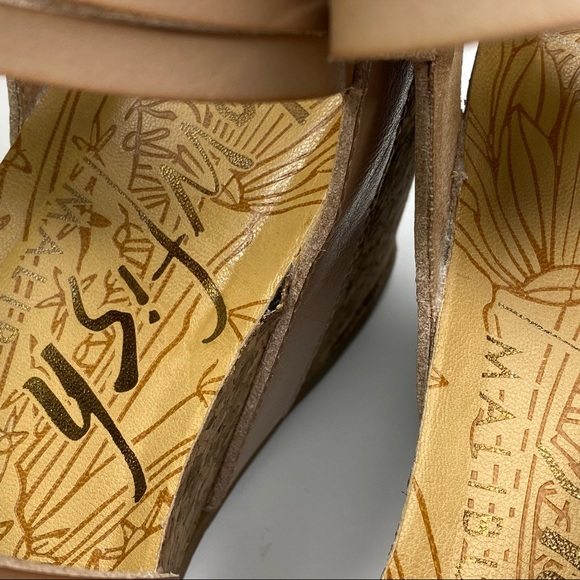 Blowfish Malibu Helm Blush Strappy Wedges 9 1/2 - Picture 16 of 16